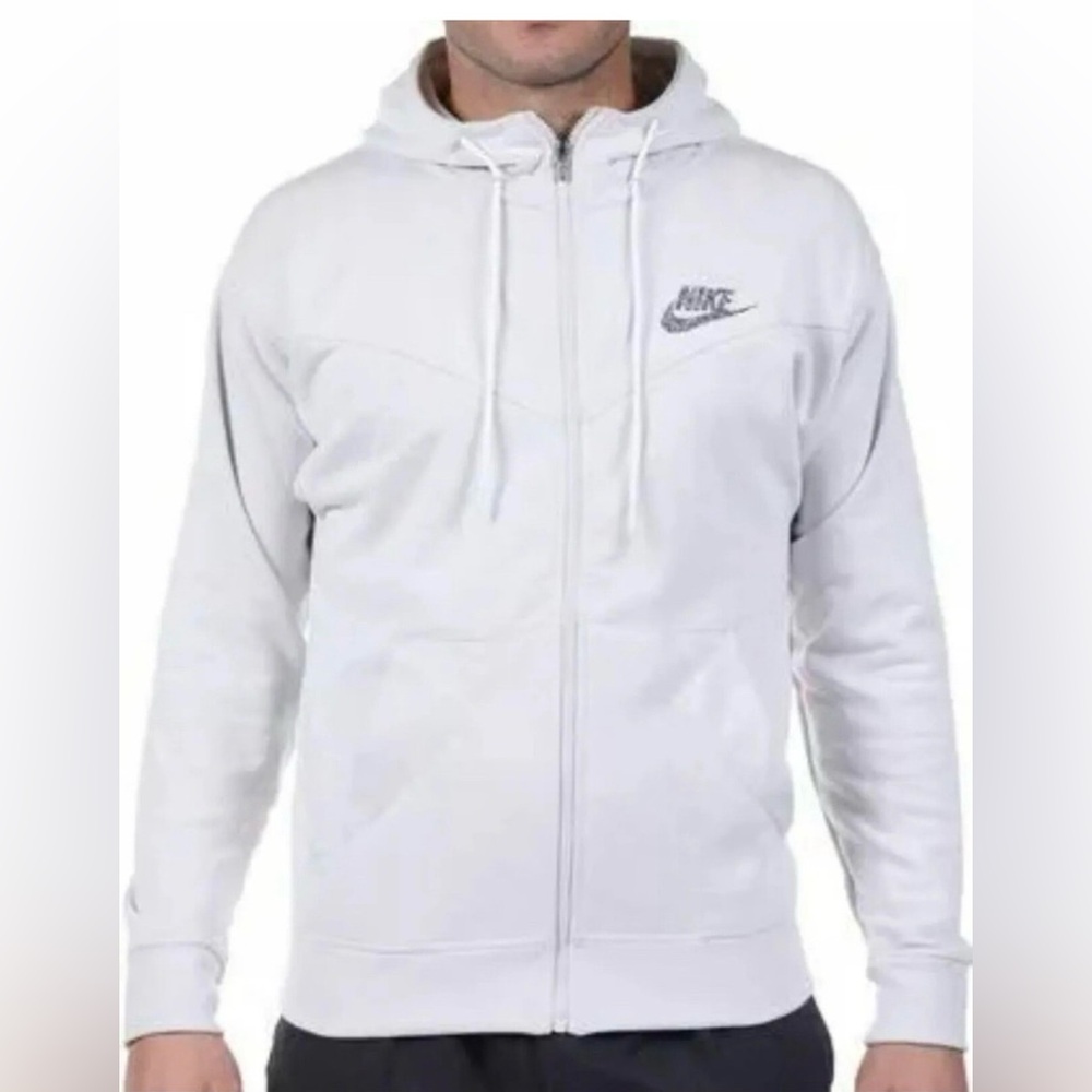 Nike Sportswear Mens XL Gray Full Zip Hoodie Sweatshirt Jacket Pure CW0304-910